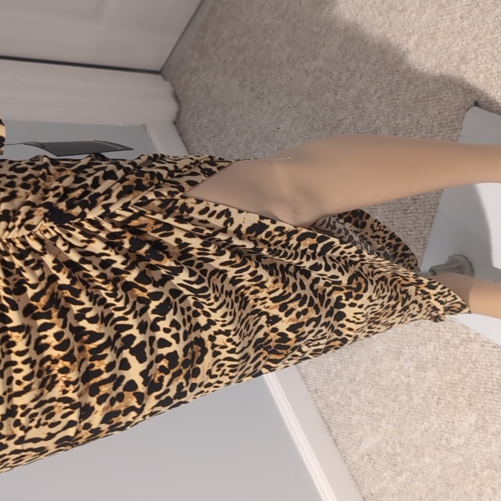 Norma Kamali Leopard Maxi Assymetrycal Dress - Picture 7 of 10